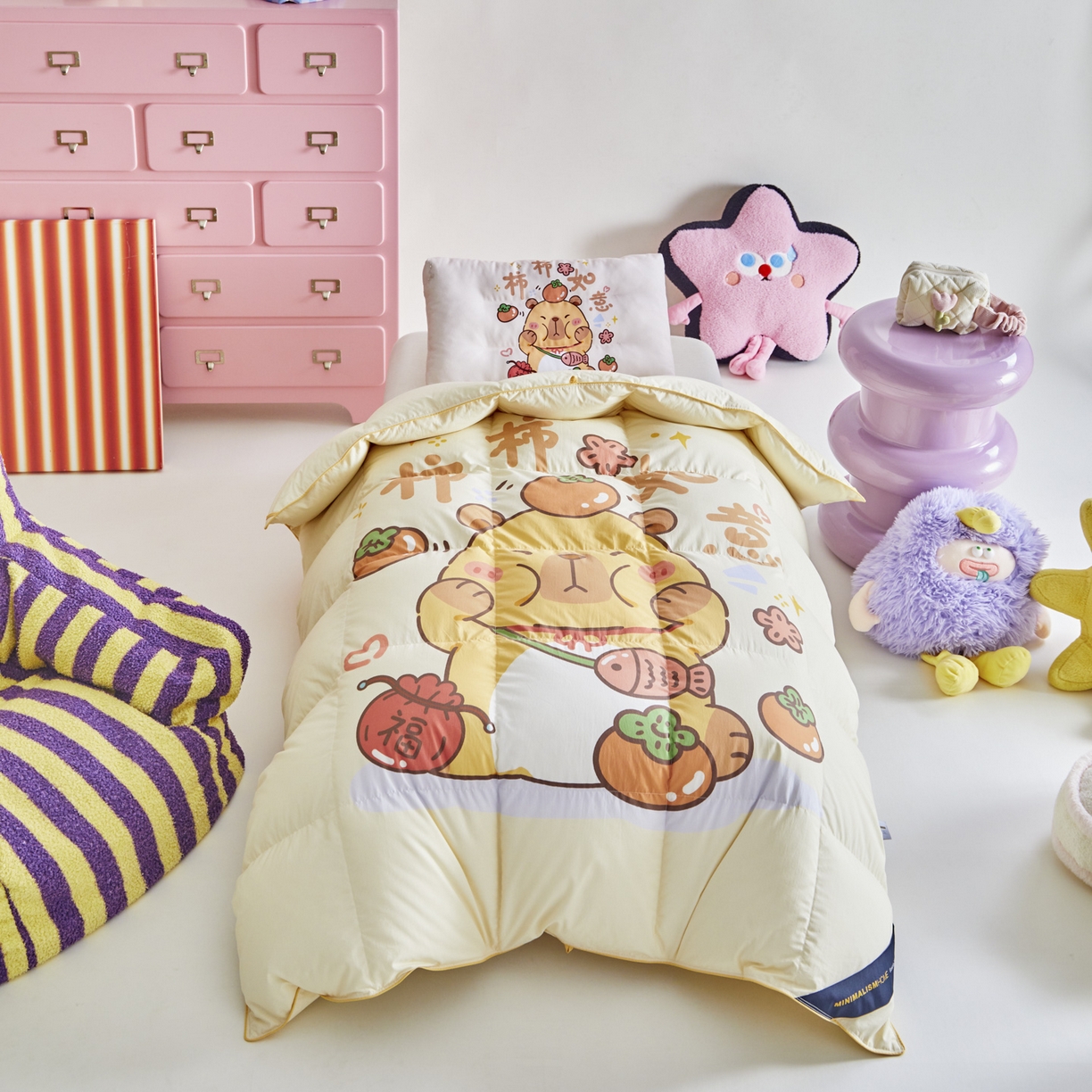 91家纺网 家纺一手货源 找家纺 （总）暖羽屋羽绒馆 2025新款天丝莱赛尔鹅绒丝被芯 抗菌 防螨羽毛被1.2米 白鹅绒丝 儿童学生被子1.5 春秋被