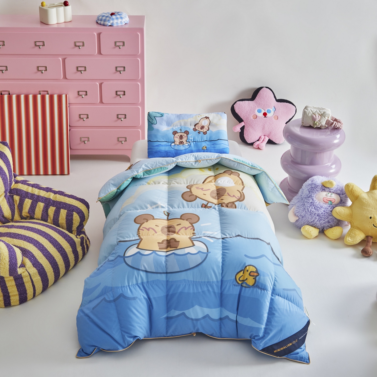 91家纺网 家纺一手货源 找家纺 （总）暖羽屋羽绒馆 2025新款天丝莱赛尔鹅绒丝被芯 抗菌 防螨羽毛被1.2米 白鹅绒丝 儿童学生被子1.5 春秋被