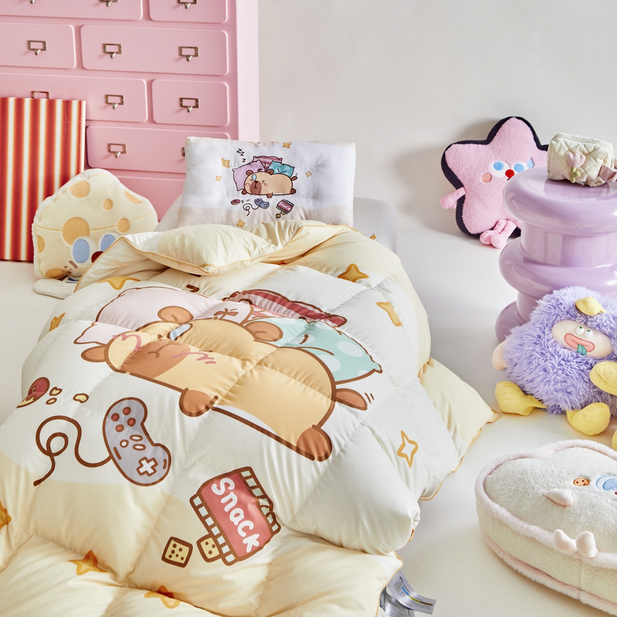 91家纺网 家纺一手货源 找家纺 （总）暖羽屋羽绒馆 2025新款天丝莱赛尔鹅绒丝被芯 抗菌 防螨羽毛被1.2米 白鹅绒丝 儿童学生被子1.5 春秋被