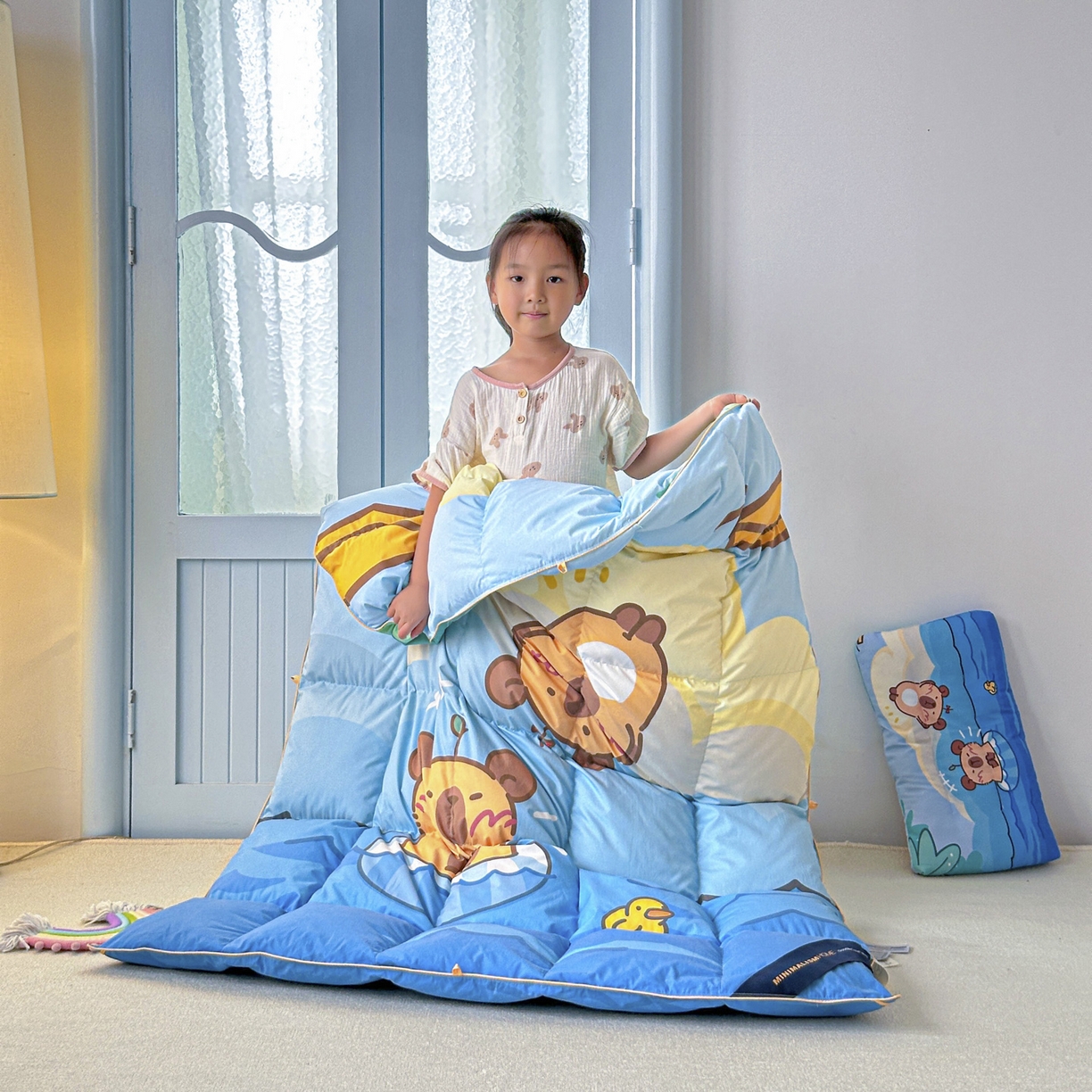 91家纺网 家纺一手货源 找家纺 暖羽屋羽绒馆 2025新款天丝莱赛尔鹅绒丝被芯 抗菌 防螨羽毛被1.2米 白鹅绒丝 儿童学生被子1.5 春秋被 给你满分