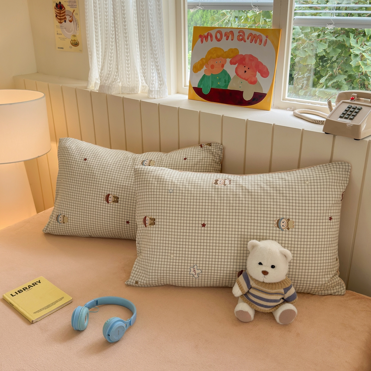 91家纺网 家纺一手货源 找家纺 Sweet dreams甜梦 2025新款棉加绒印花四件套 格子布布