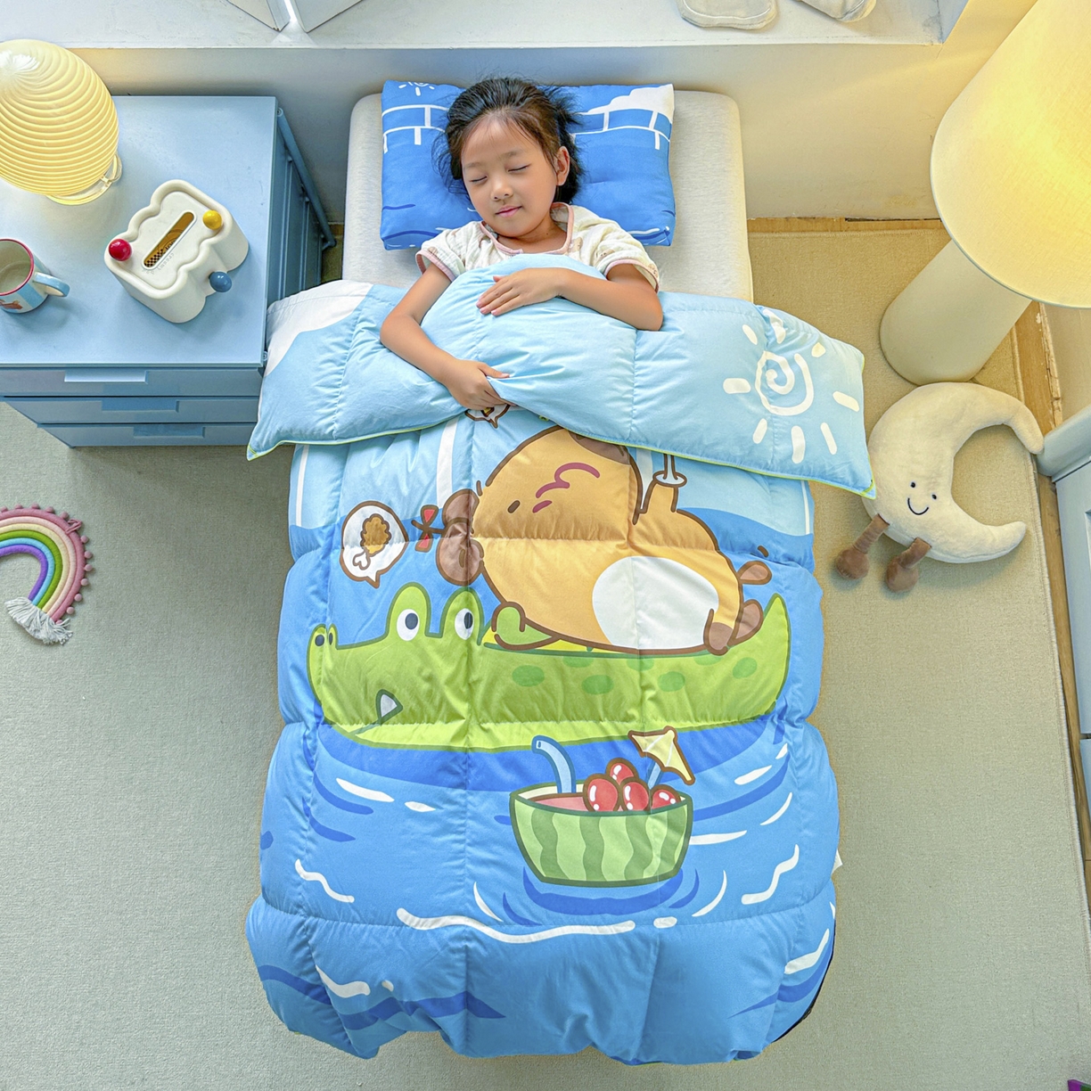 91家纺网 家纺一手货源 找家纺 （总）暖羽屋羽绒馆 2025新款天丝莱赛尔鹅绒丝被芯 抗菌 防螨羽毛被1.2米 白鹅绒丝 儿童学生被子1.5 春秋被