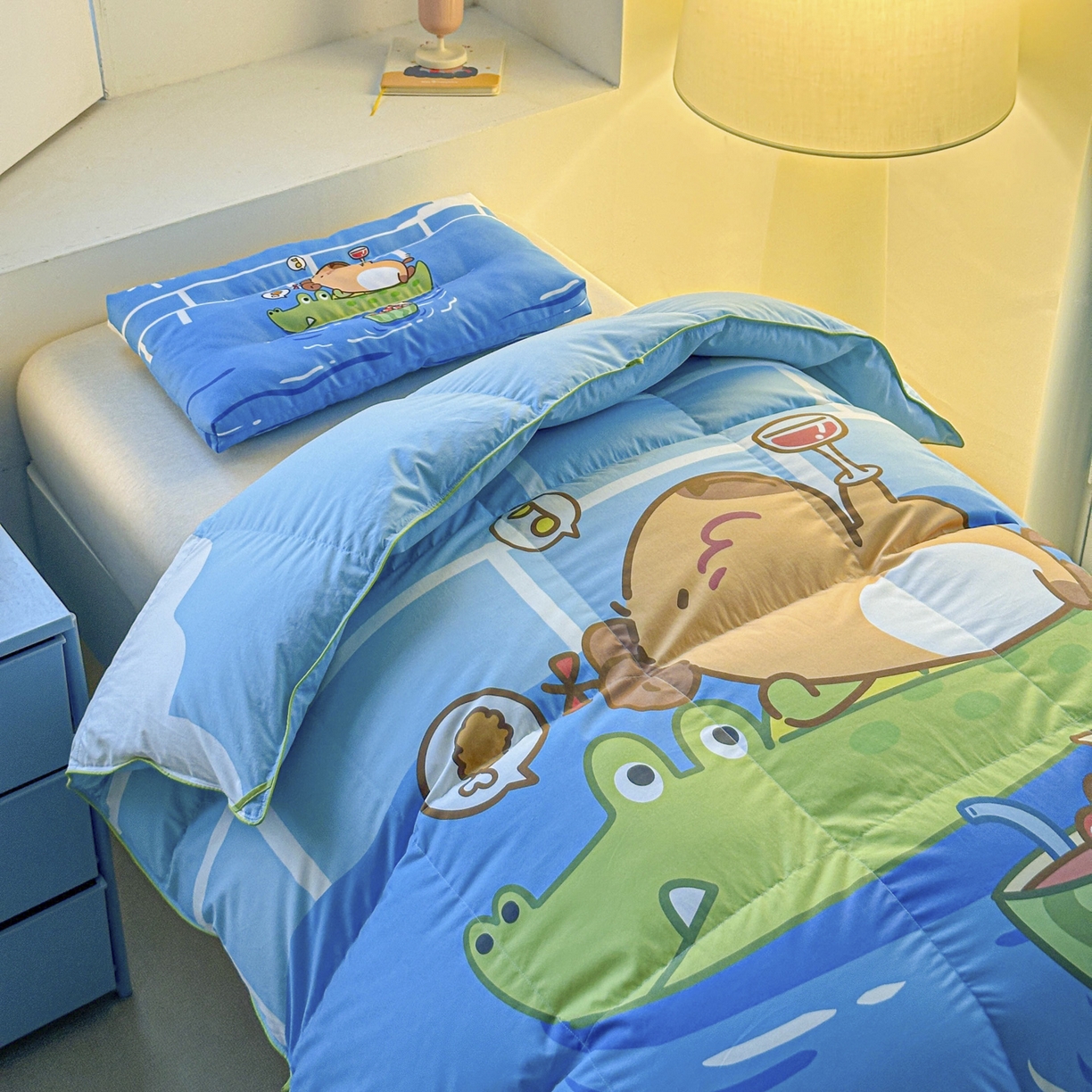 91家纺网 家纺一手货源 找家纺 暖羽屋羽绒馆 2025新款天丝莱赛尔鹅绒丝被芯 抗菌 防螨羽毛被1.2米 白鹅绒丝 儿童学生被子1.5 春秋被 给你满分2