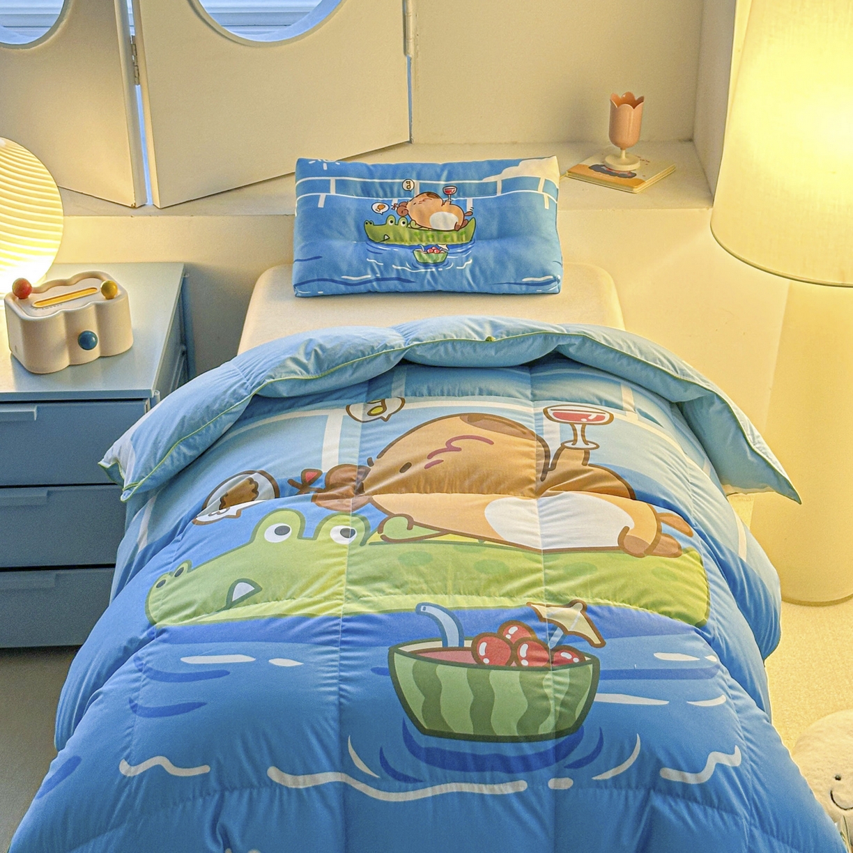 91家纺网 家纺一手货源 找家纺 暖羽屋羽绒馆 2025新款天丝莱赛尔鹅绒丝被芯 抗菌 防螨羽毛被1.2米 白鹅绒丝 儿童学生被子1.5 春秋被 给你满分2