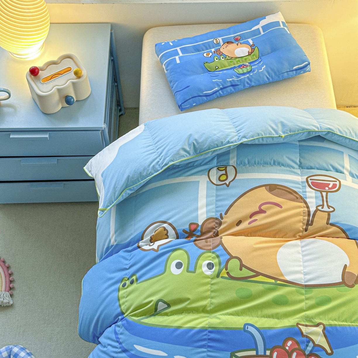 91家纺网 家纺一手货源 找家纺 暖羽屋羽绒馆 2025新款天丝莱赛尔鹅绒丝被芯 抗菌 防螨羽毛被1.2米 白鹅绒丝 儿童学生被子1.5 春秋被 给你满分2