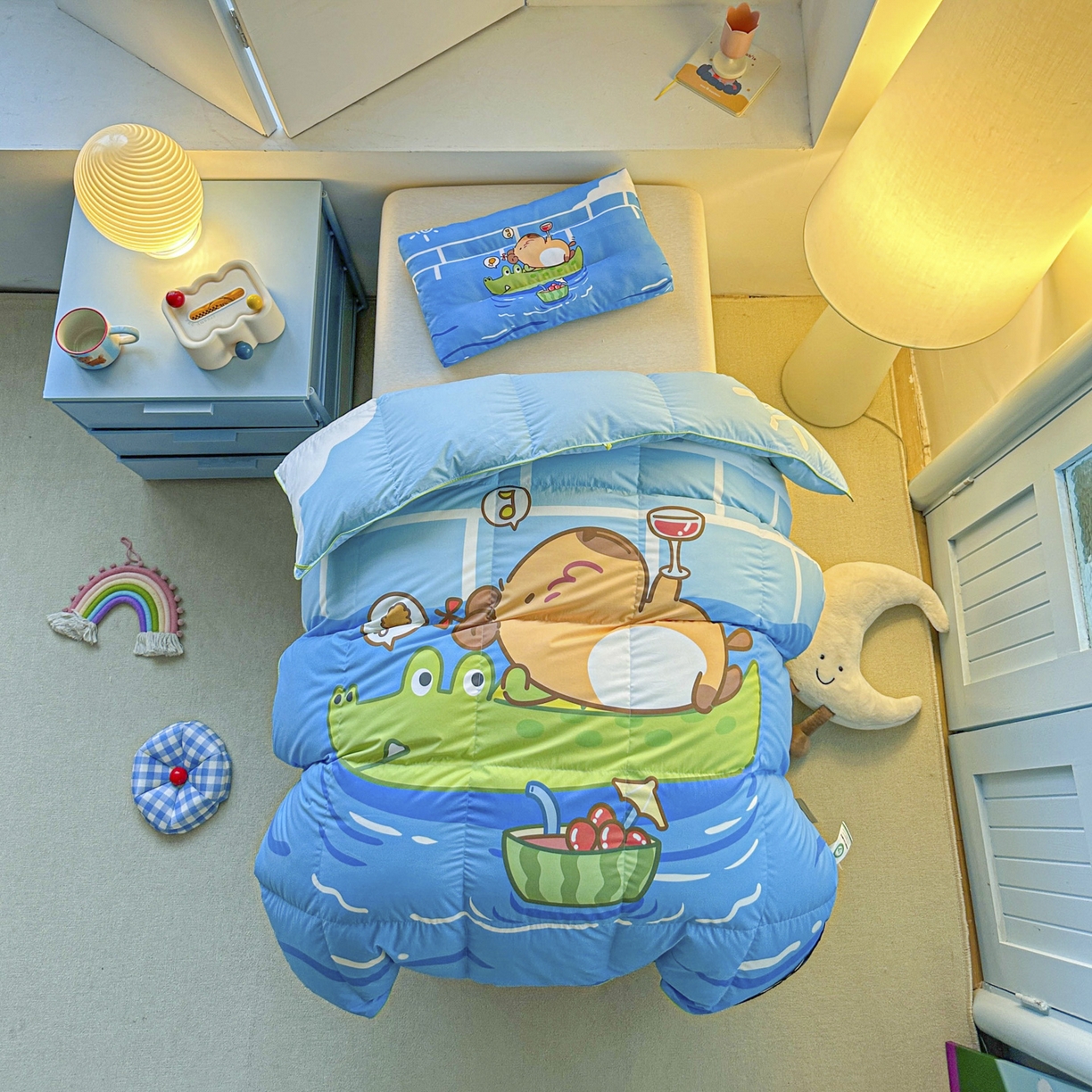 91家纺网 家纺一手货源 找家纺 暖羽屋羽绒馆 2025新款天丝莱赛尔鹅绒丝被芯 抗菌 防螨羽毛被1.2米 白鹅绒丝 儿童学生被子1.5 春秋被 给你满分2