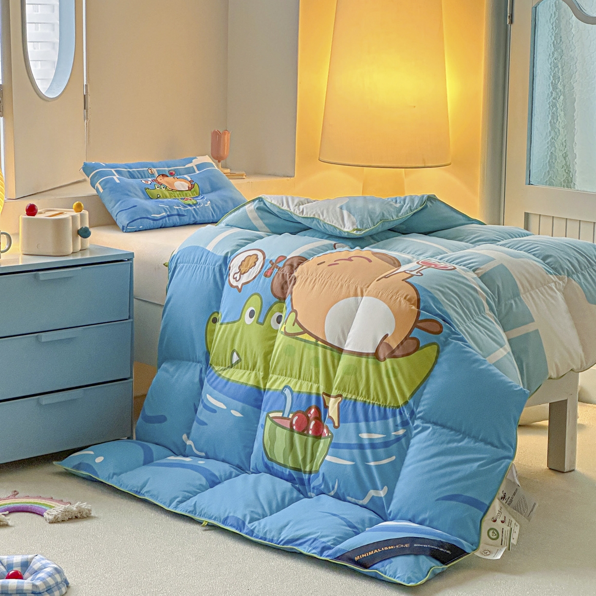 91家纺网 家纺一手货源 找家纺 暖羽屋羽绒馆 2025新款天丝莱赛尔鹅绒丝被芯 抗菌 防螨羽毛被1.2米 白鹅绒丝 儿童学生被子1.5 春秋被 给你满分2