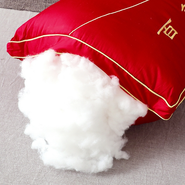 91家纺网 家纺一手货源 找家纺 （总）糖果枕芯 2025新款刺绣婚庆大红枕芯新款婚庆枕芯-永结同心