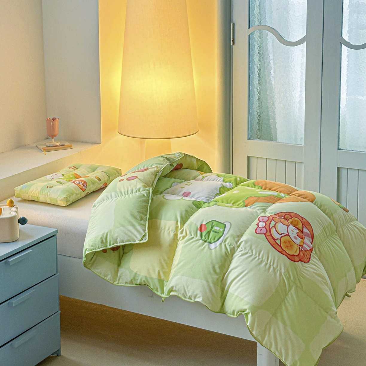 91家纺网 家纺一手货源 找家纺 暖羽屋羽绒馆 2025新款天丝莱赛尔鹅绒丝被芯 抗菌 防螨羽毛被1.2米 白鹅绒丝 儿童学生被子1.5 春秋被 清爽狗狗