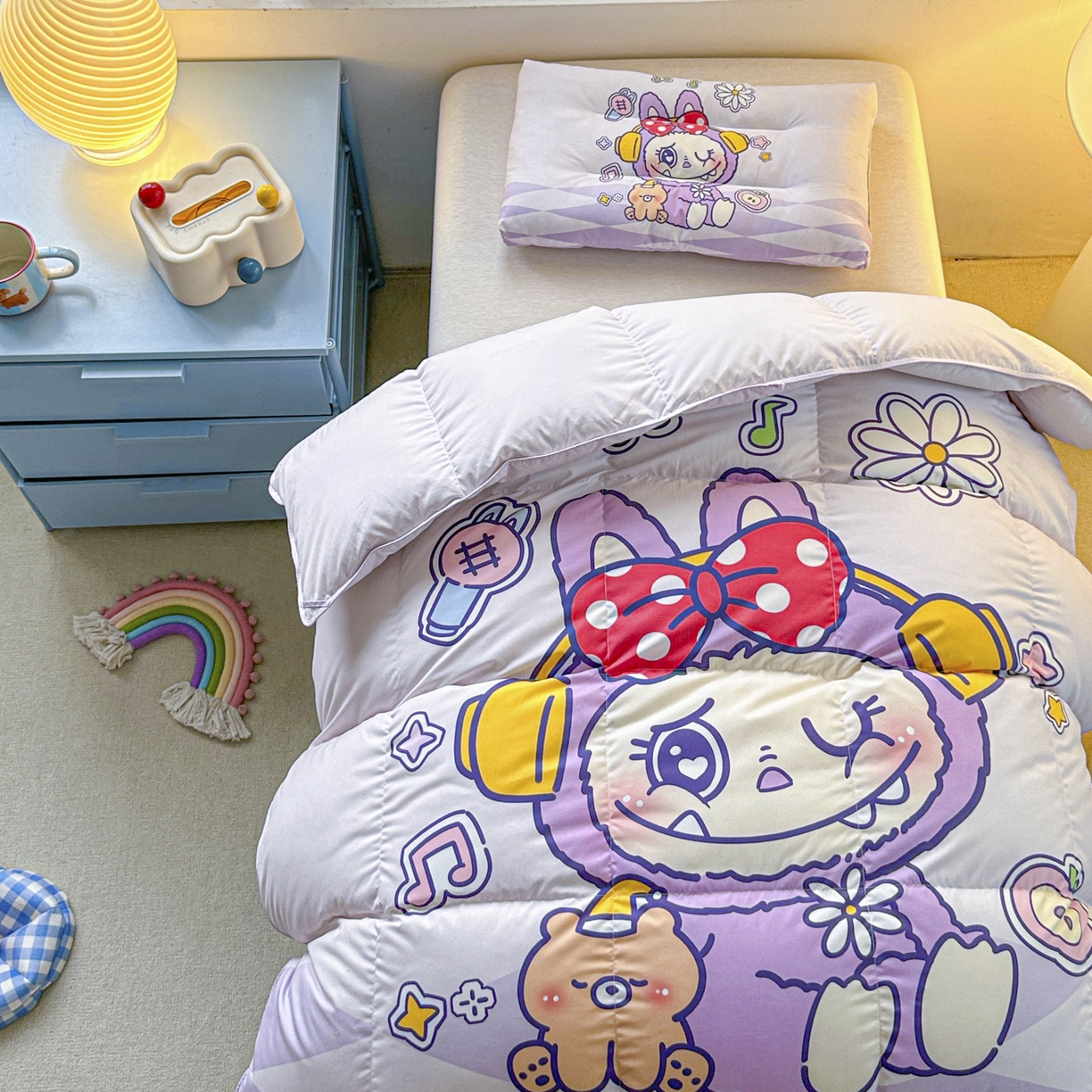 91家纺网 家纺一手货源 找家纺 暖羽屋羽绒馆 2025新款天丝莱赛尔鹅绒丝被芯 抗菌 防螨羽毛被1.2米 白鹅绒丝 儿童学生被子1.5 春秋被 紫色拉布尔