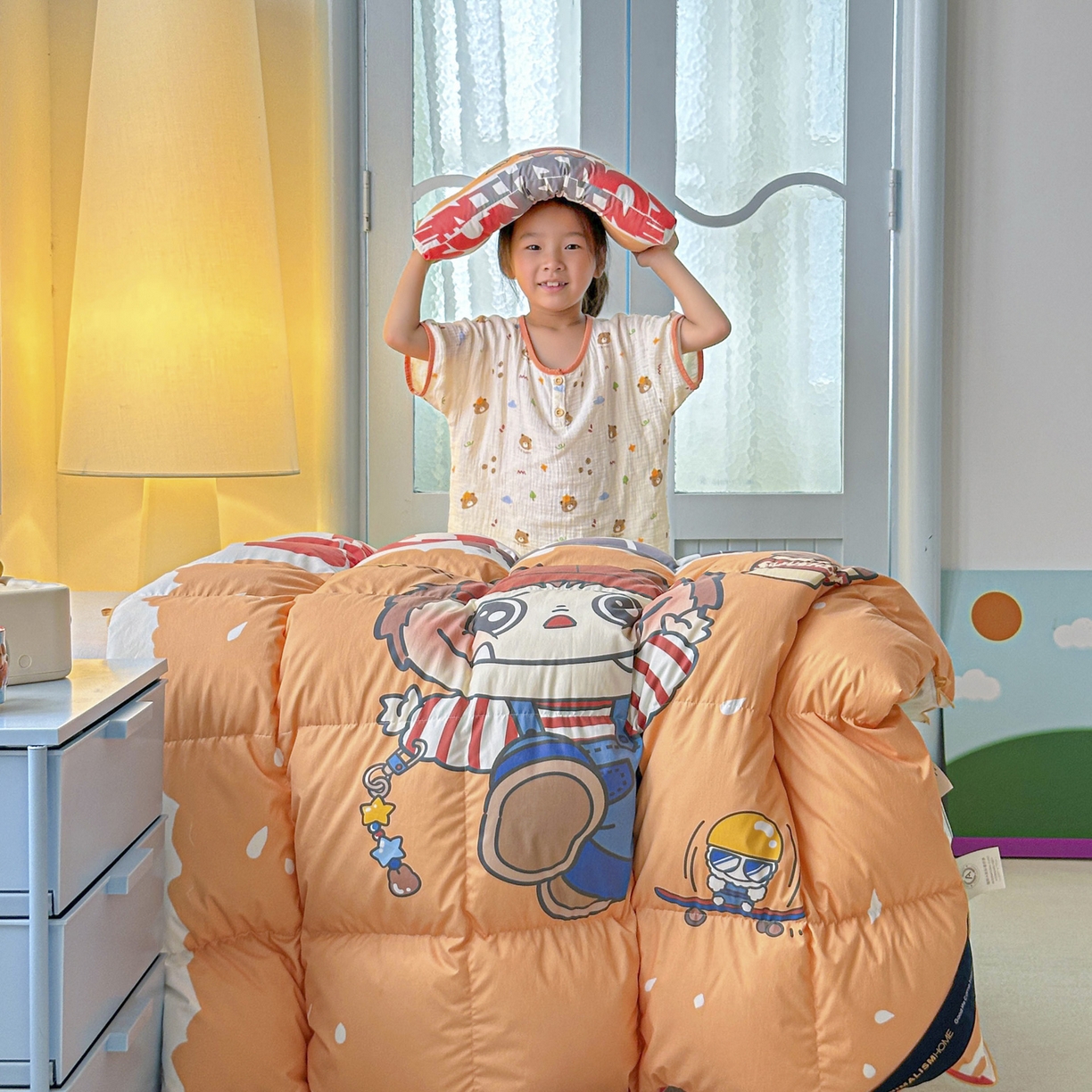 91家纺网 家纺一手货源 找家纺 暖羽屋羽绒馆 2025新款天丝莱赛尔鹅绒丝被芯 抗菌 防螨羽毛被1.2米 白鹅绒丝 儿童学生被子1.5 春秋被 运动拉布特