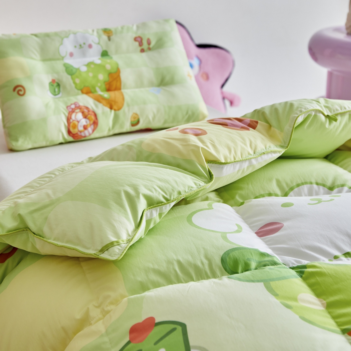 91家纺网 家纺一手货源 找家纺 暖羽屋羽绒馆 2025新款天丝莱赛尔鹅绒丝被芯 抗菌 防螨羽毛被1.2米 白鹅绒丝 儿童学生被子1.5 春秋被 清爽狗狗2