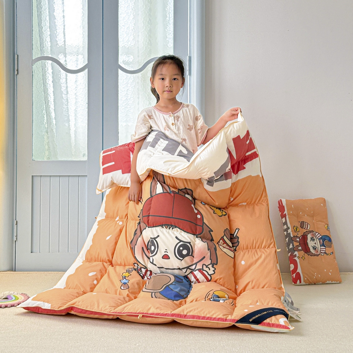 91家纺网 家纺一手货源 找家纺 暖羽屋羽绒馆 2025新款天丝莱赛尔鹅绒丝被芯 抗菌 防螨羽毛被1.2米 白鹅绒丝 儿童学生被子1.5 春秋被 运动拉布特