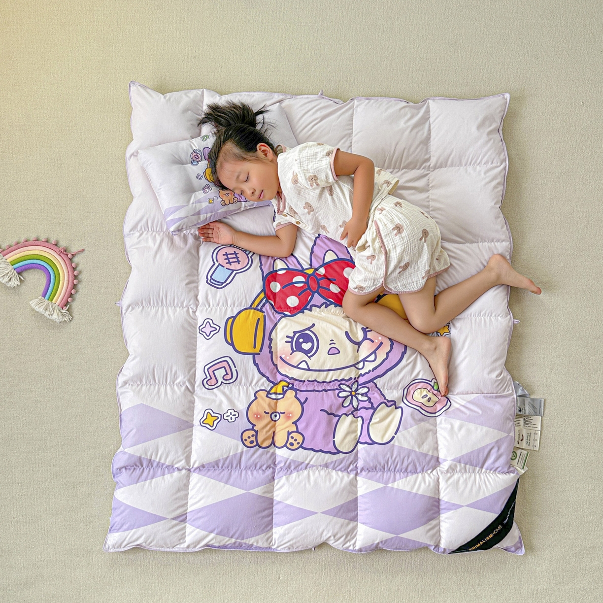 91家纺网 家纺一手货源 找家纺 暖羽屋羽绒馆 2025新款天丝莱赛尔鹅绒丝被芯 抗菌 防螨羽毛被1.2米 白鹅绒丝 儿童学生被子1.5 春秋被 紫色拉布尔