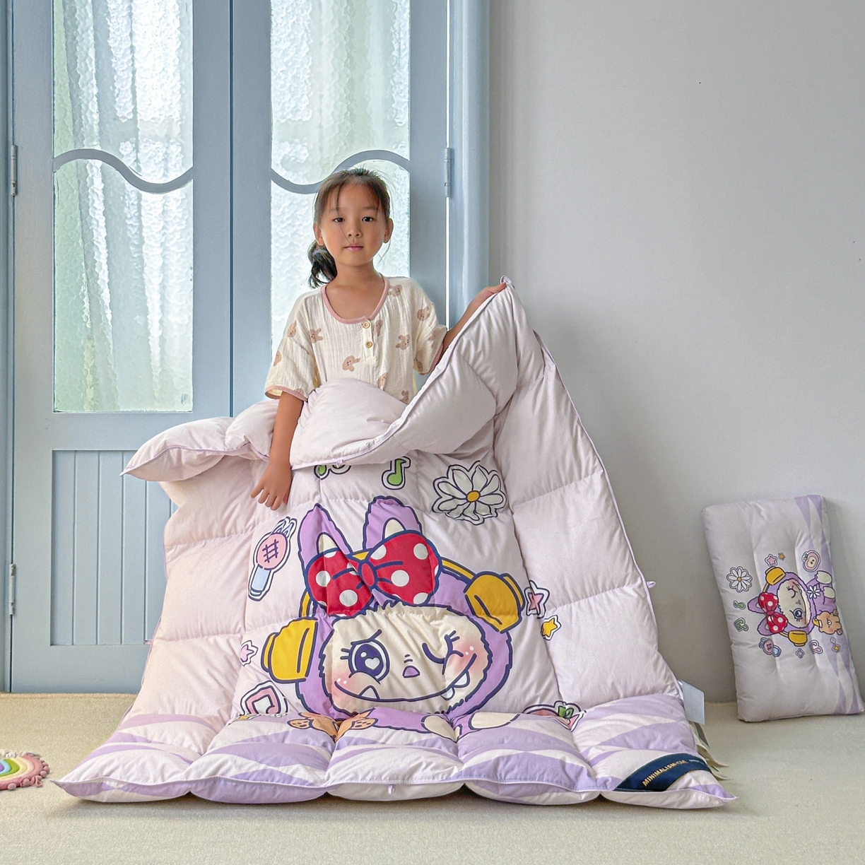 91家纺网 家纺一手货源 找家纺 暖羽屋羽绒馆 2025新款天丝莱赛尔鹅绒丝被芯 抗菌 防螨羽毛被1.2米 白鹅绒丝 儿童学生被子1.5 春秋被 紫色拉布尔