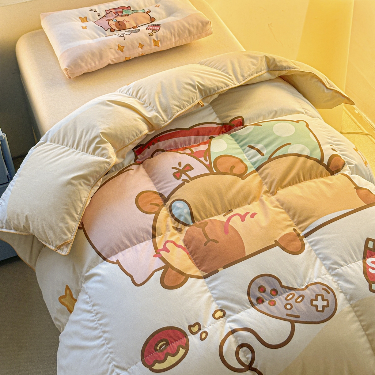 91家纺网 家纺一手货源 找家纺 暖羽屋羽绒馆 2025新款天丝莱赛尔鹅绒丝被芯 抗菌 防螨羽毛被1.2米 白鹅绒丝 儿童学生被子1.5 春秋被 放假的快乐2