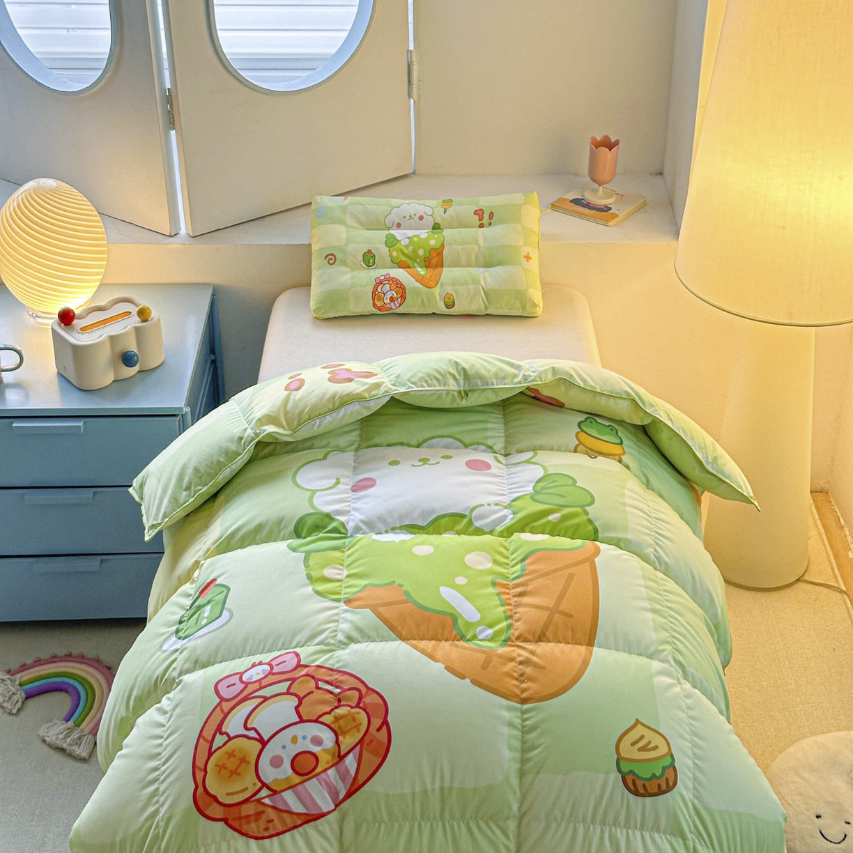 91家纺网 家纺一手货源 找家纺 暖羽屋羽绒馆 2025新款天丝莱赛尔鹅绒丝被芯 抗菌 防螨羽毛被1.2米 白鹅绒丝 儿童学生被子1.5 春秋被 清爽狗狗