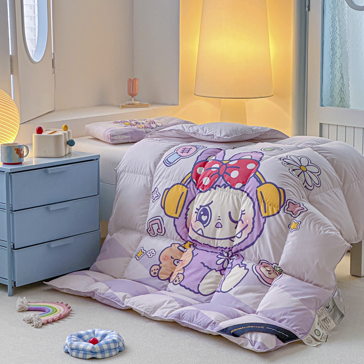 91家纺网 家纺一手货源 找家纺 暖羽屋羽绒馆 2025新款天丝莱赛尔鹅绒丝被芯 抗菌 防螨羽毛被1.2米 白鹅绒丝 儿童学生被子1.5 春秋被 紫色拉布尔