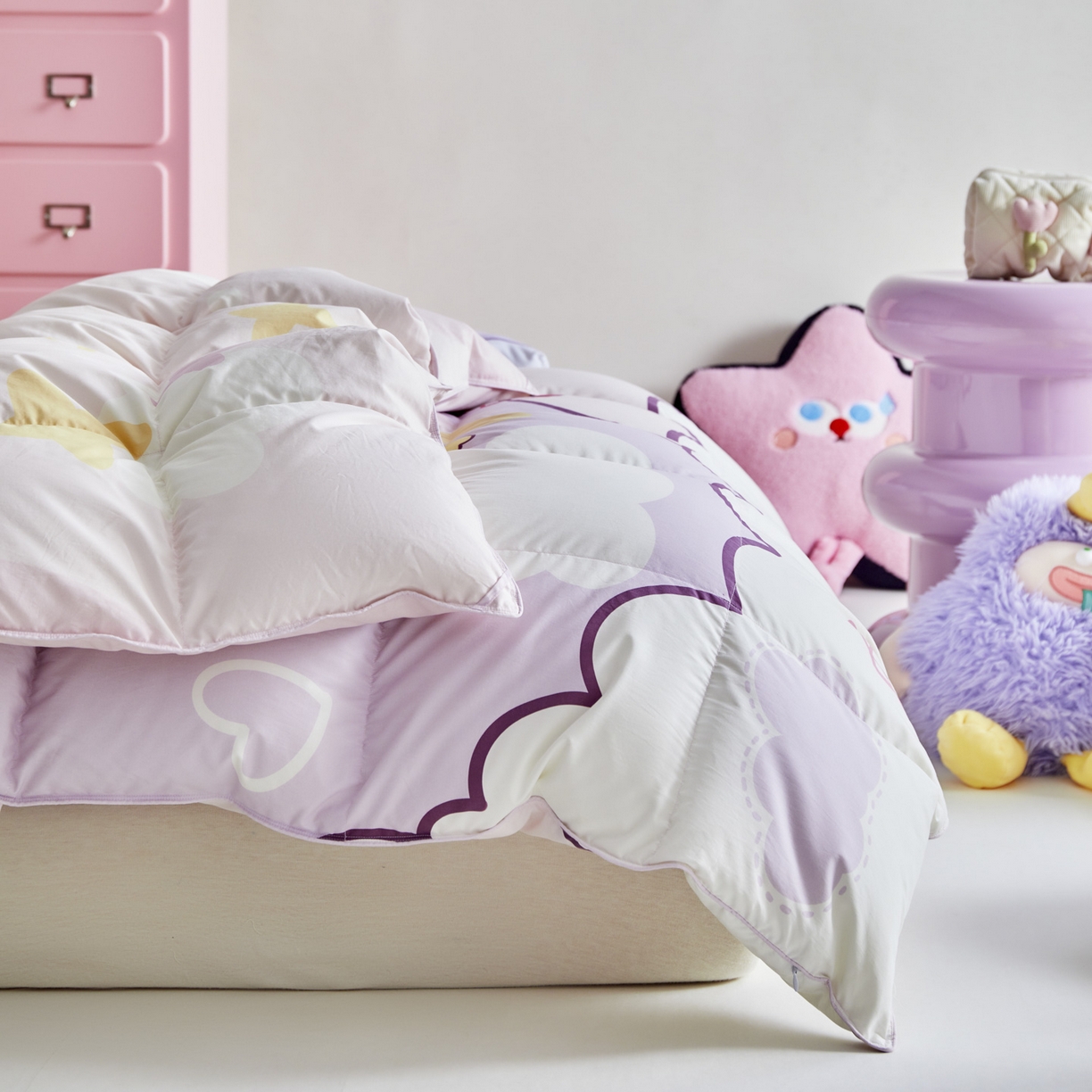 91家纺网 家纺一手货源 找家纺 暖羽屋羽绒馆 2025新款天丝莱赛尔鹅绒丝被芯 抗菌 防螨羽毛被1.2米 白鹅绒丝 儿童学生被子1.5 春秋被 云端小马儿2