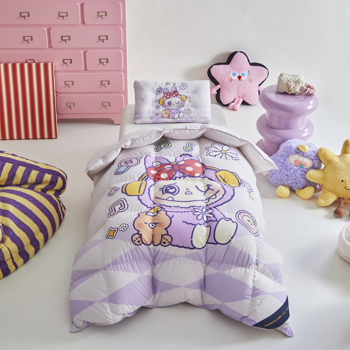 暖羽屋羽绒馆 2025新款天丝莱赛尔鹅绒丝被芯 抗菌 防螨羽毛被1.2米 白鹅绒丝 儿童学生被子1.5 春秋被 紫色拉布尔2