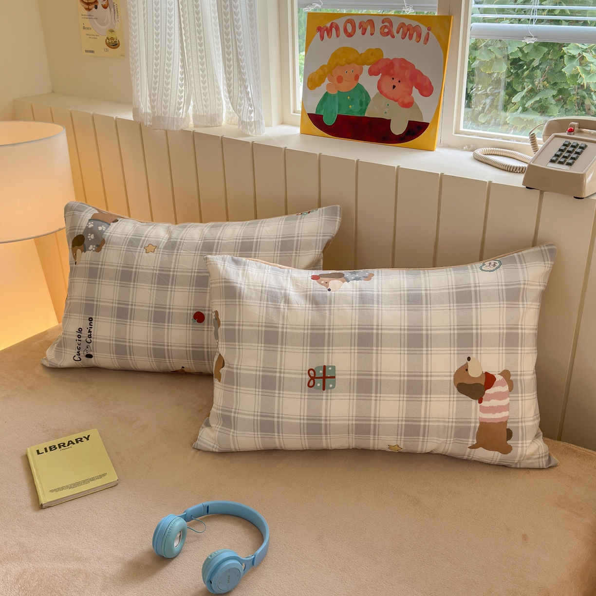 91家纺网 家纺一手货源 找家纺 Sweet dreams甜梦 2025新款棉加绒印花四件套 毛衣小狗