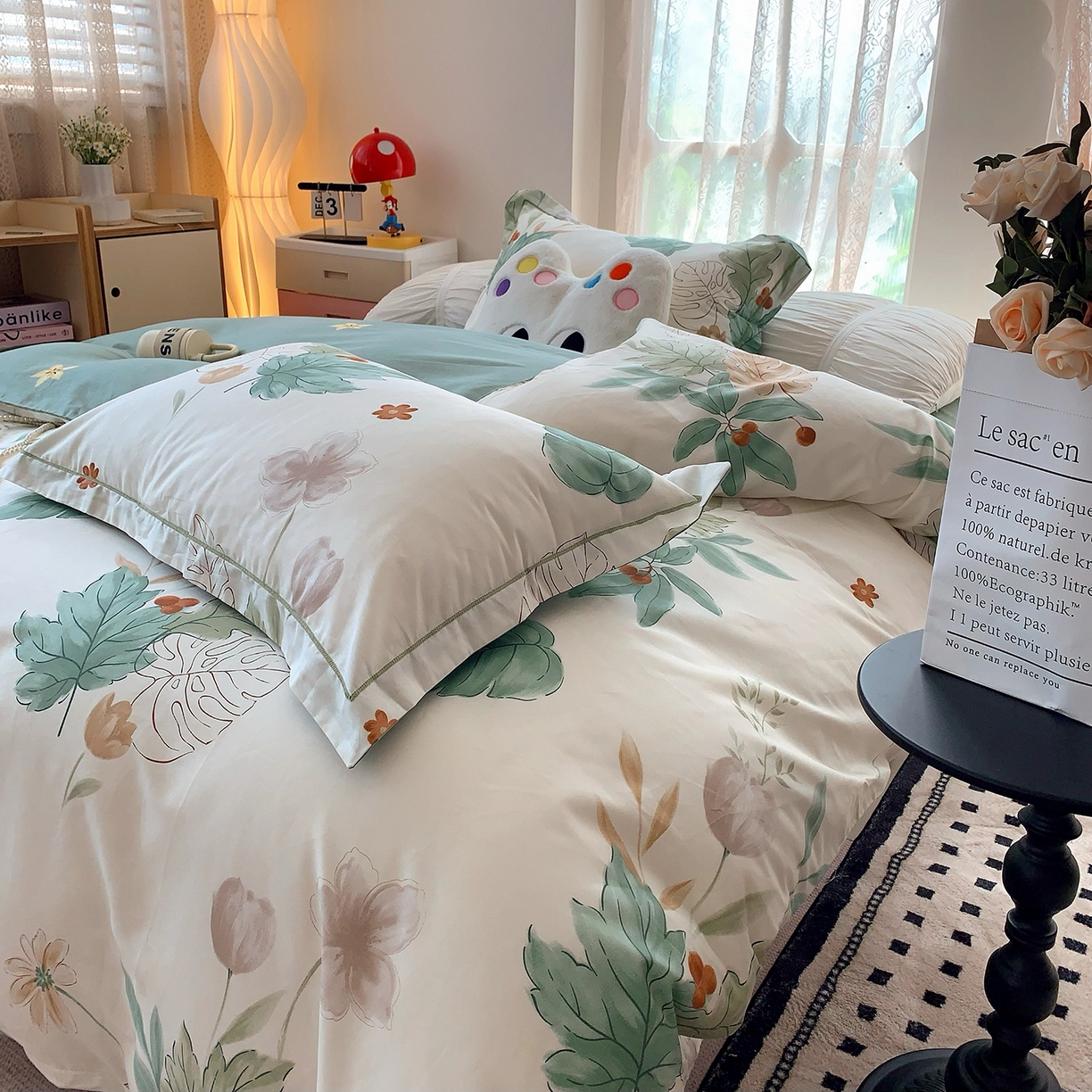 91家纺网 家纺一手货源 找家纺 莱豫家纺 2025新款亲肤舒适小清新印花全棉四件套第七批 远山含黛