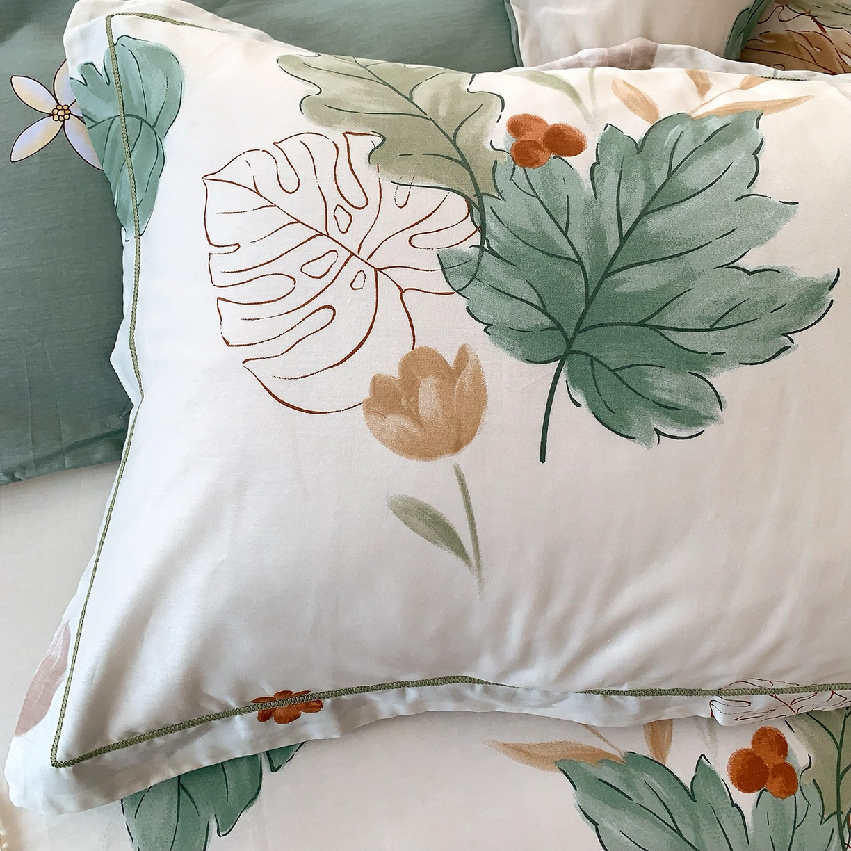 91家纺网 家纺一手货源 找家纺 莱豫家纺 2025新款亲肤舒适小清新印花全棉四件套第七批 远山含黛