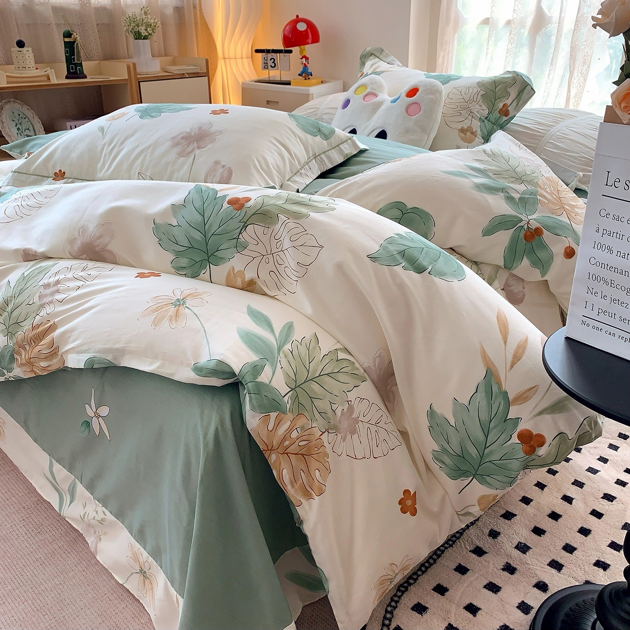 91家纺网 家纺一手货源 找家纺 莱豫家纺 2025新款亲肤舒适小清新印花全棉四件套第七批 远山含黛