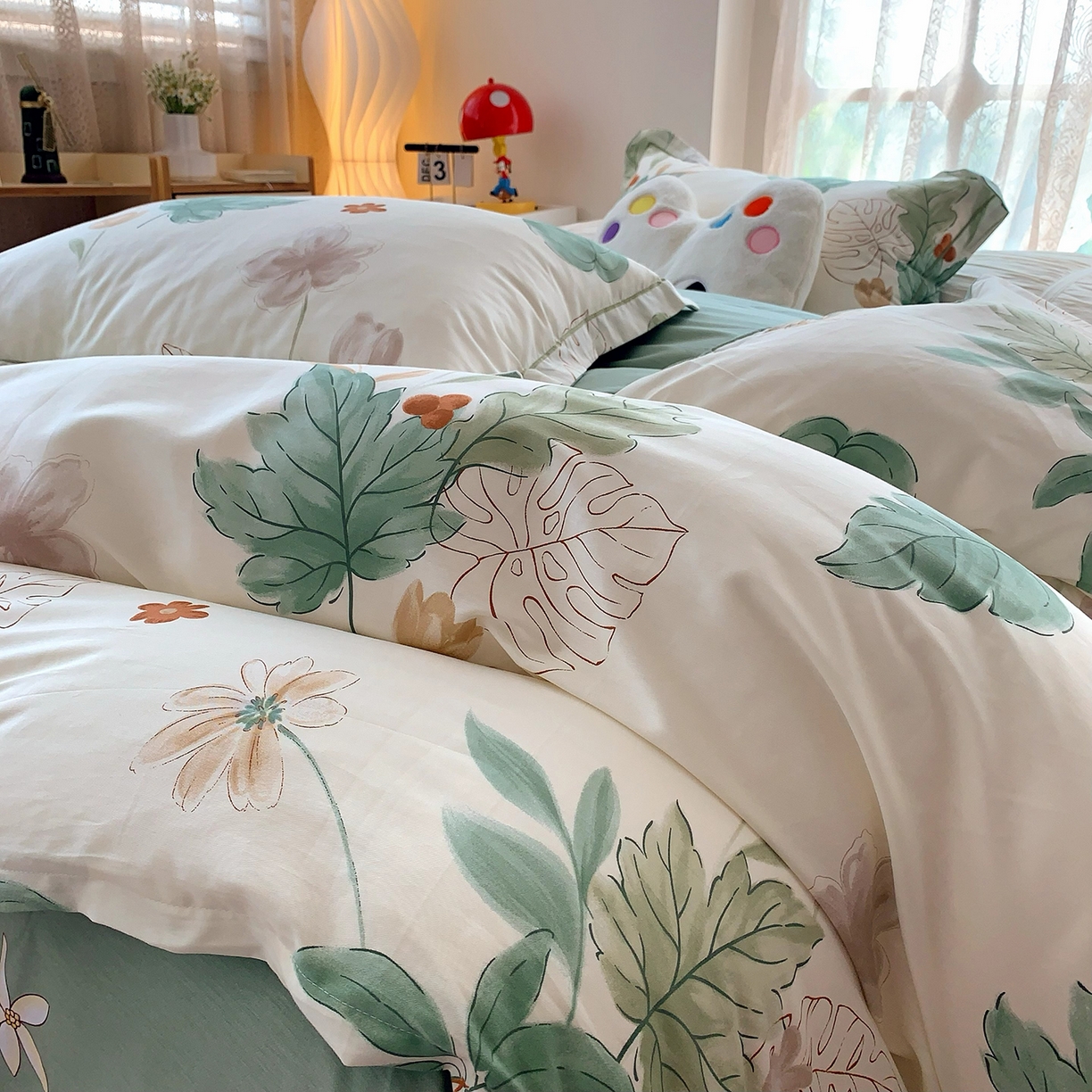 91家纺网 家纺一手货源 找家纺 莱豫家纺 2025新款亲肤舒适小清新印花全棉四件套第七批 远山含黛