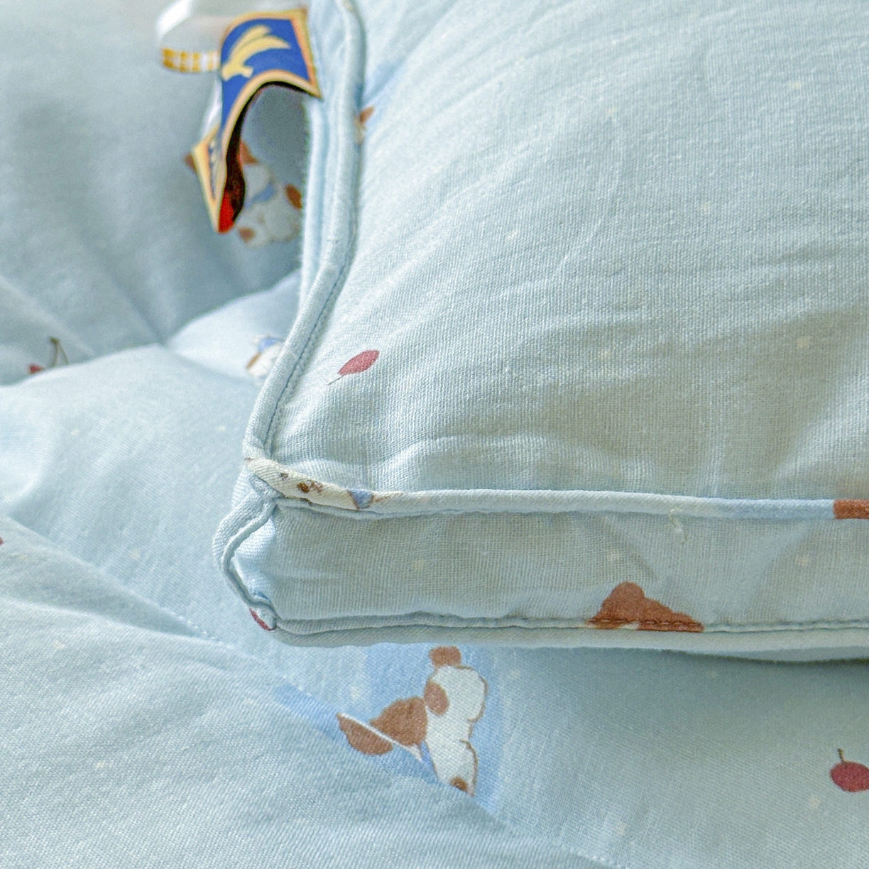 91家纺网 家纺一手货源 找家纺 暖羽屋羽绒馆 2025新款A类双层纱鹅绒丝被芯儿童学生 羽绒被子 羽毛被婴幼儿园 冬被春秋被 冬季伙伴