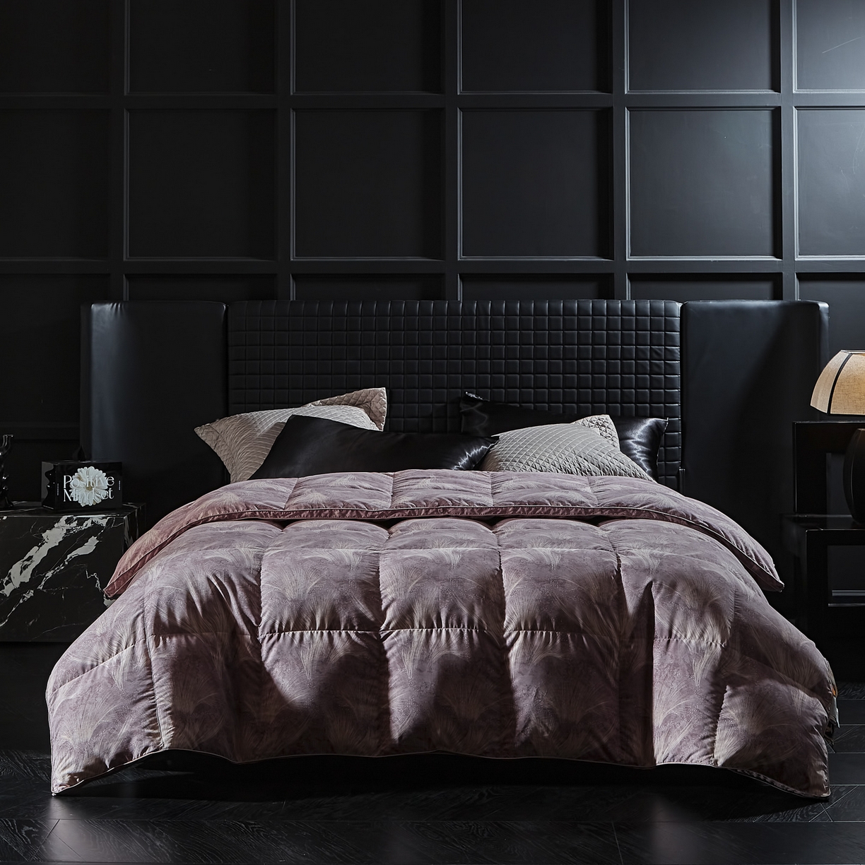 91家纺网 家纺一手货源 找家纺 暖羽屋羽绒馆 2025新款印花鹅绒丝冬被 羽绒被子 春秋白鹅绒被芯 羽毛被子双人加厚冬被 蒲公英