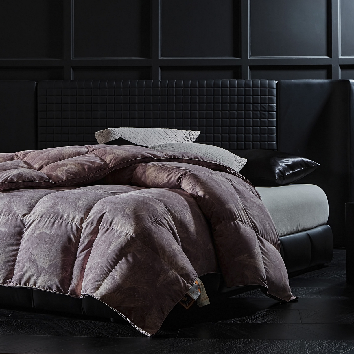 91家纺网 家纺一手货源 找家纺 暖羽屋羽绒馆 2025新款印花鹅绒丝冬被 羽绒被子 春秋白鹅绒被芯 羽毛被子双人加厚冬被 蒲公英