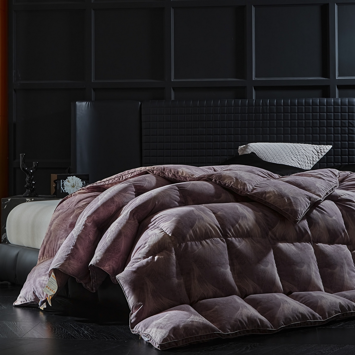 91家纺网 家纺一手货源 找家纺 暖羽屋羽绒馆 2025新款印花鹅绒丝冬被 羽绒被子 春秋白鹅绒被芯 羽毛被子双人加厚冬被 蒲公英