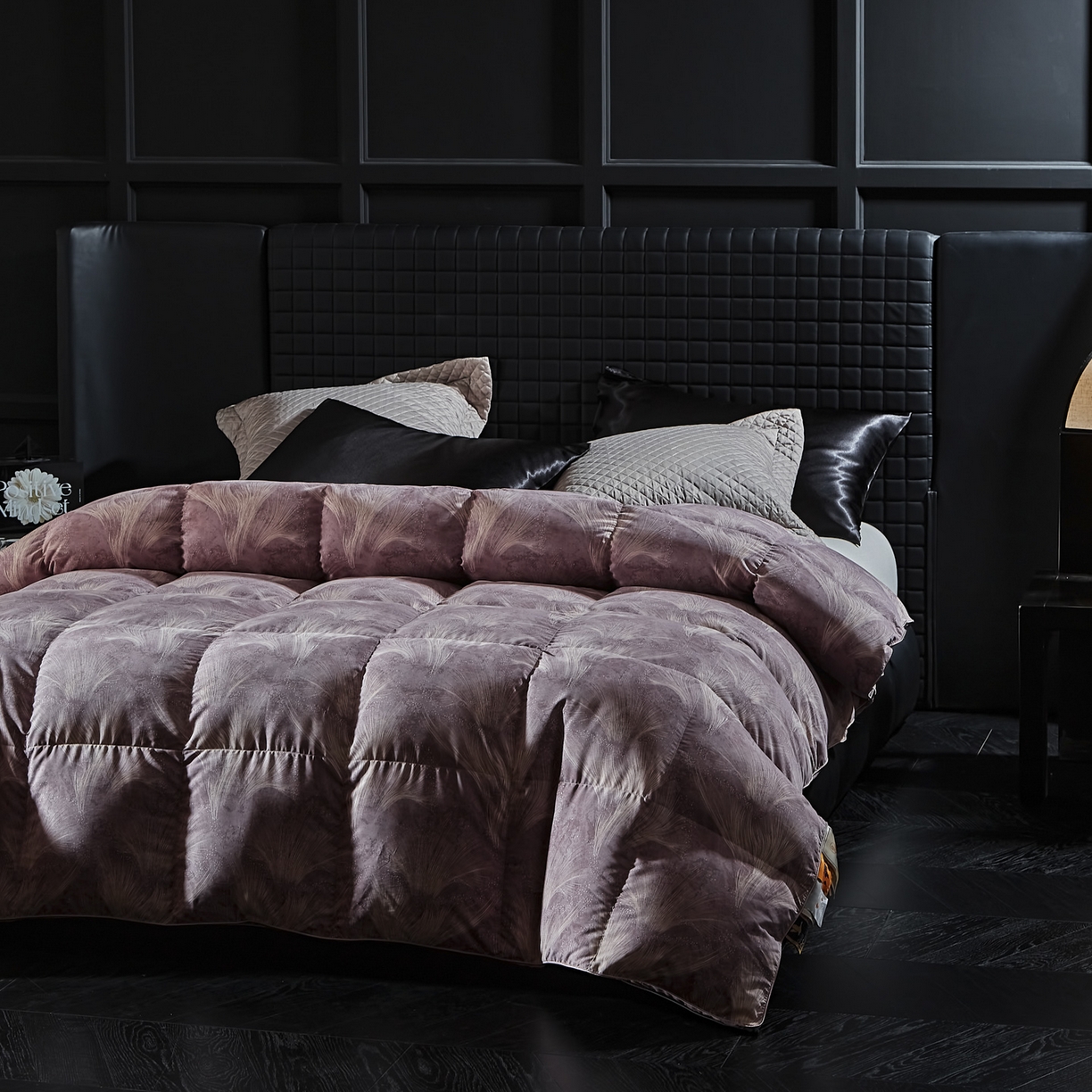 91家纺网 家纺一手货源 找家纺 暖羽屋羽绒馆 2025新款印花鹅绒丝冬被 羽绒被子 春秋白鹅绒被芯 羽毛被子双人加厚冬被 蒲公英