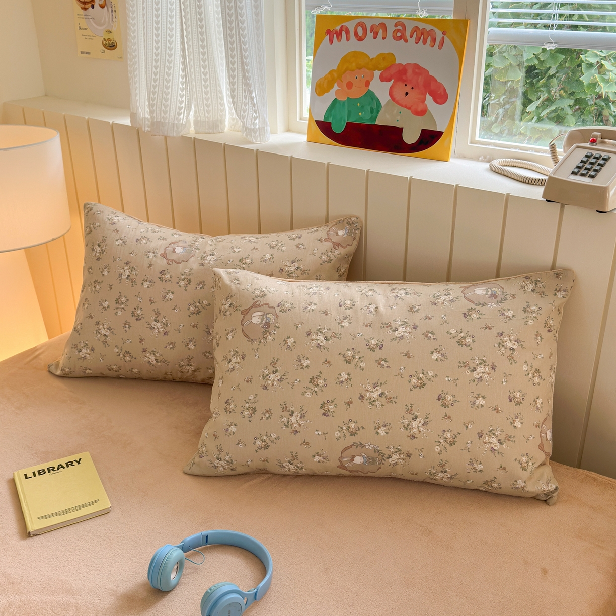 91家纺网 家纺一手货源 找家纺 Sweet dreams甜梦 2025新款棉加绒印花四件套 奶茶兔子