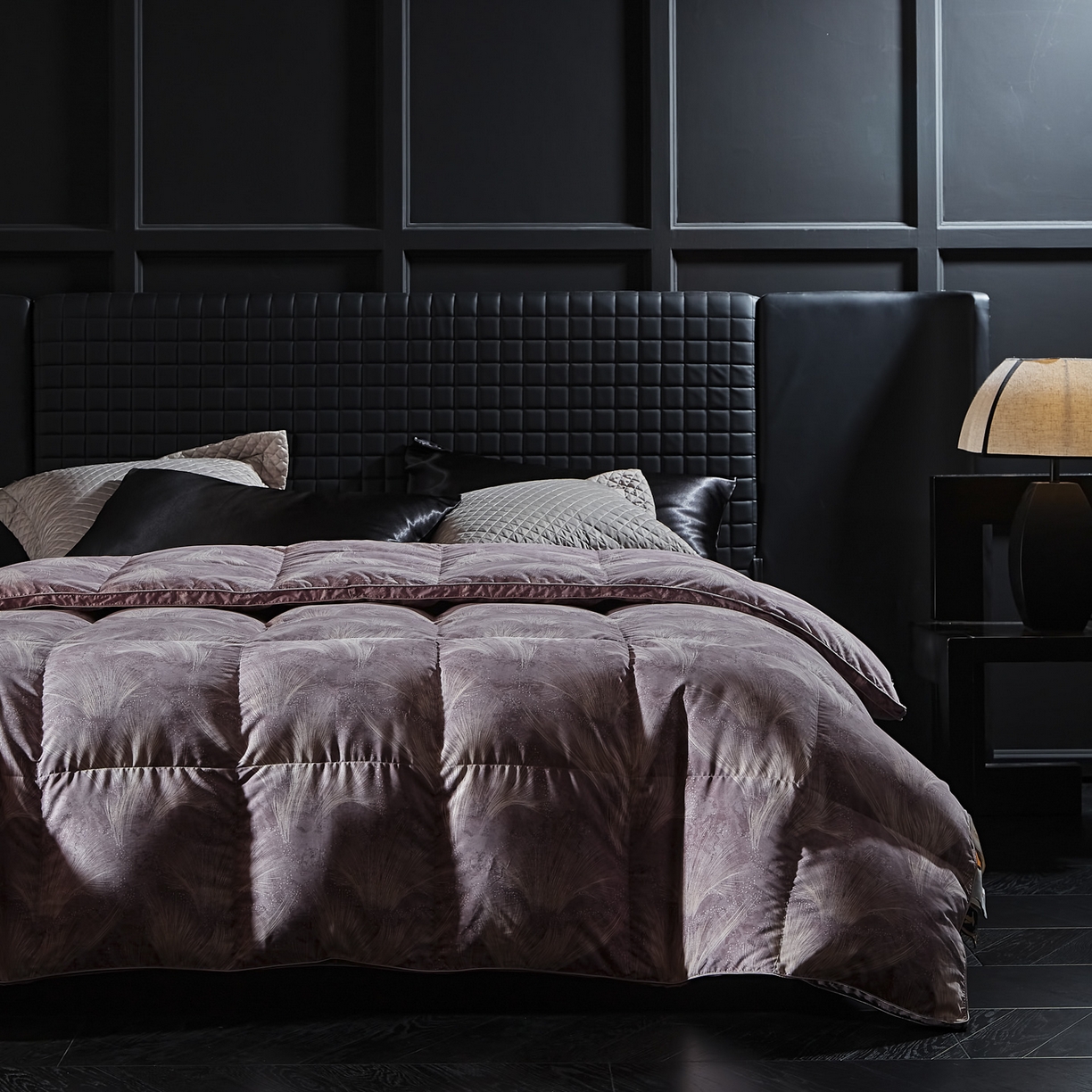 暖羽屋羽绒馆 2025新款印花鹅绒丝冬被 羽绒被子 春秋白鹅绒被芯 羽毛被子双人加厚冬被 蒲公英