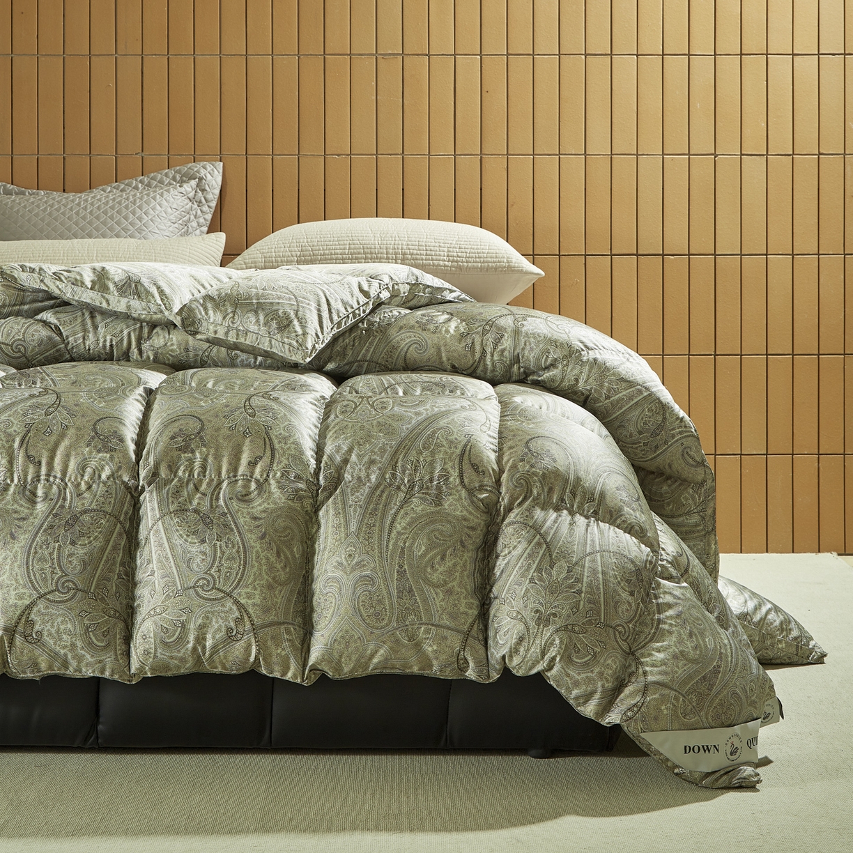 暖羽屋羽绒馆 2025新款印花鹅绒丝冬被 羽绒被子 春秋白鹅绒被芯 羽毛被子双人加厚冬被 墨尔本