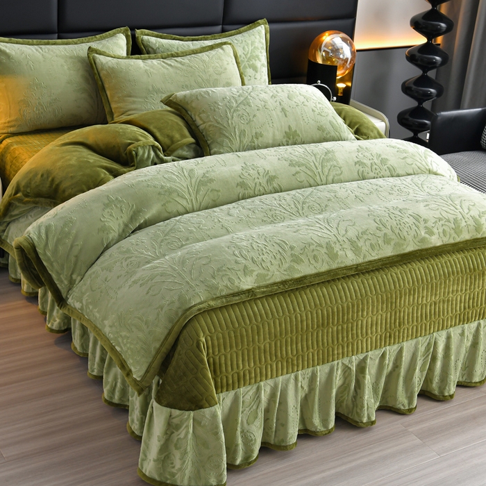 91家纺网 家纺一手货源 找家纺 （总）星窝家纺 2025新款雕花绒床盖四件套 控价标准139（直播拼多多淘宝）