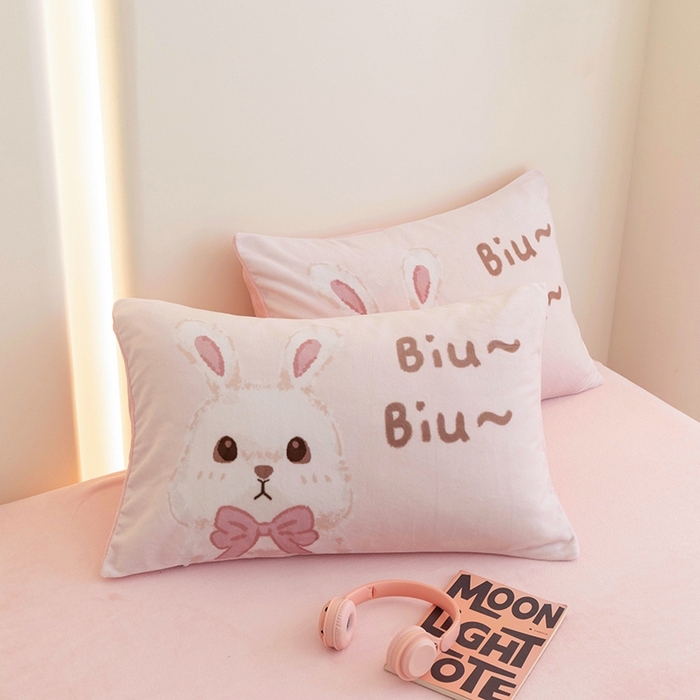 寐居家纺 2025新款卡通印花大阪单枕套 biubiu兔