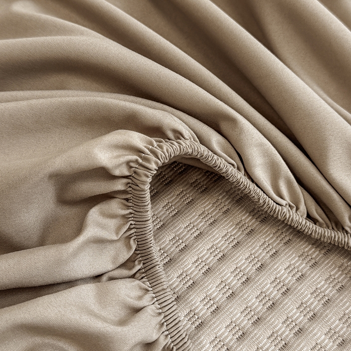 91家纺网 家纺一手货源 找家纺 大元 2025新款零压云棉刺绣款单床笠床笠单件单品床笠小熊仔 小熊仔-卡其