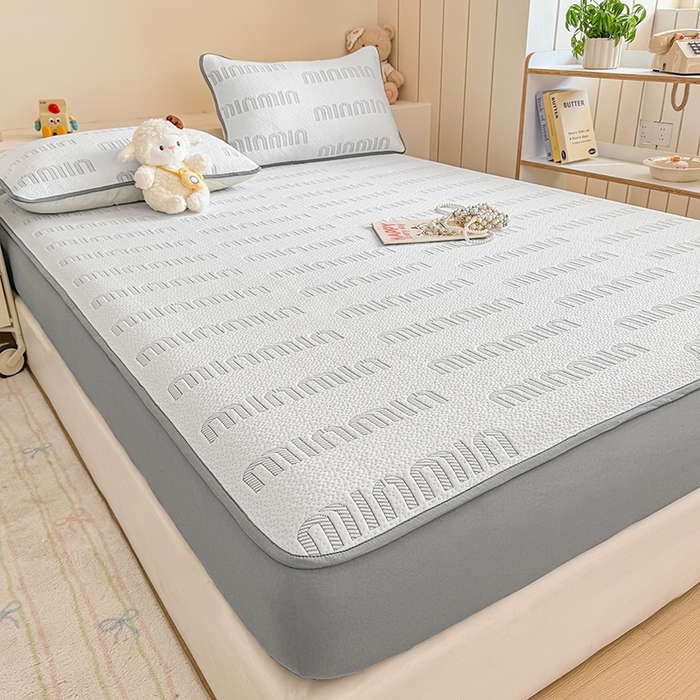 91家纺网 家纺一手货源 找家纺 大元 2025新款空气层夹棉单床笠床笠单件单品床笠-基础款minmin 浅灰minmin