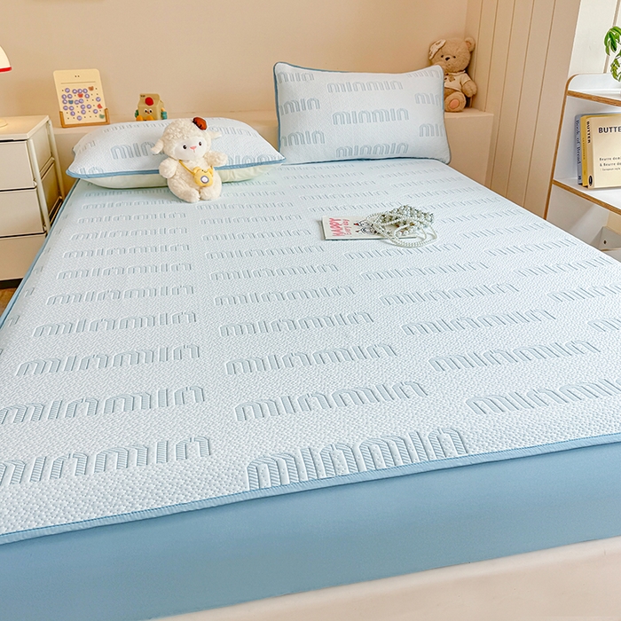 91家纺网 家纺一手货源 找家纺 大元 2025新款空气层夹棉单床笠床笠单件单品床笠-基础款minmin 天蓝minmin