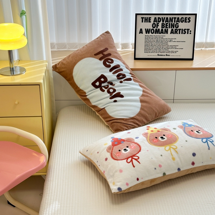 寐居家纺 2025新款卡通印花大阪单枕套 三小只