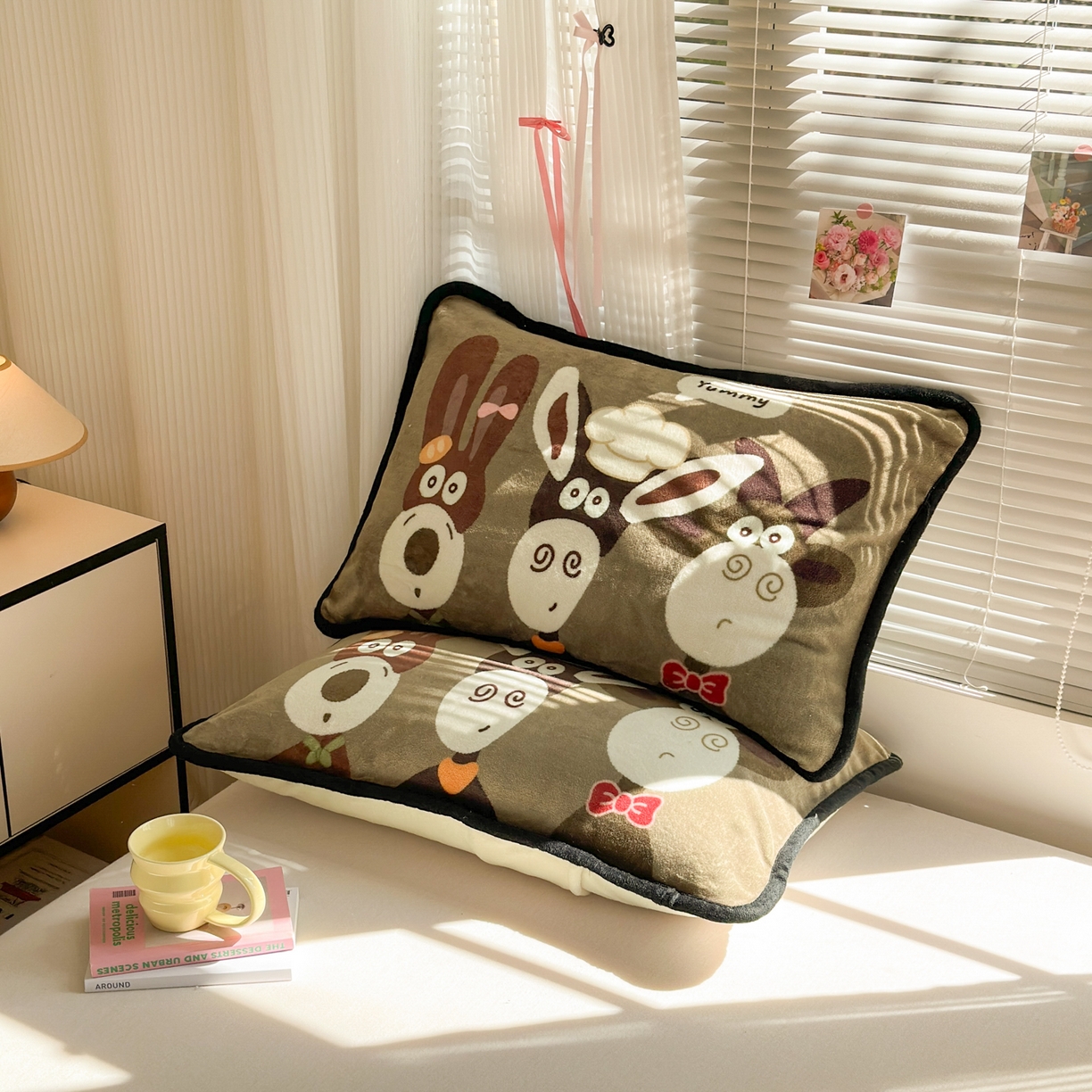 91家纺网 家纺一手货源 找家纺 寐居家纺 2025新款牛奶绒数码大版单床盖 吃货驴