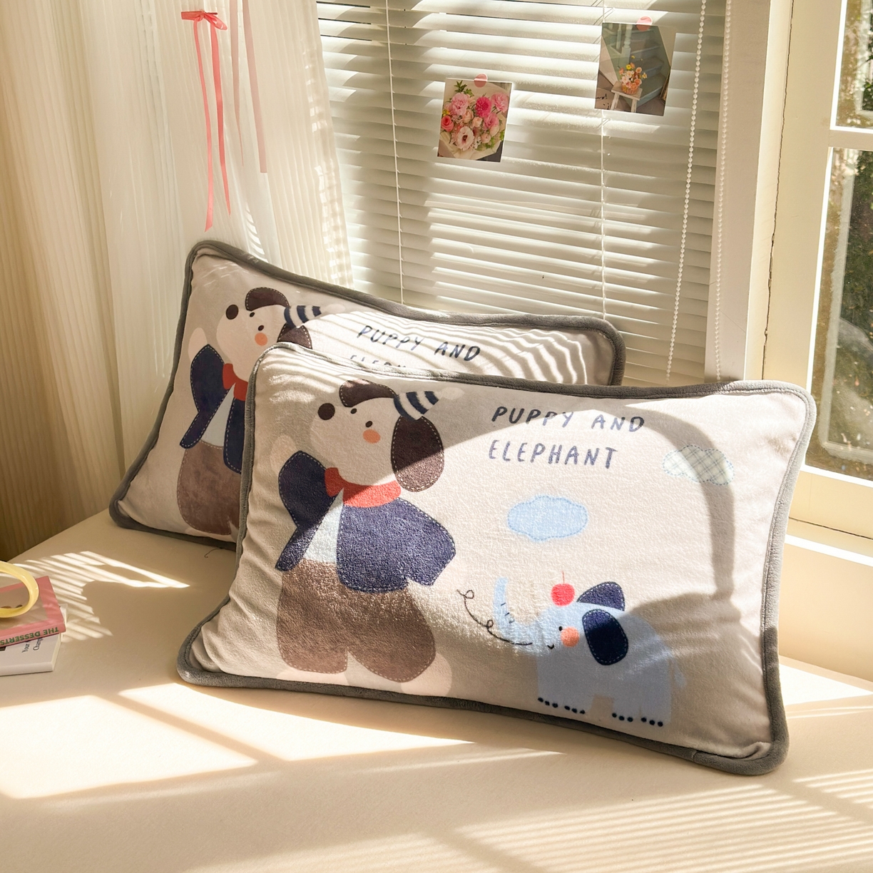 91家纺网 家纺一手货源 找家纺 寐居家纺 2025新款牛奶绒数码大版单床盖 狗狗与象