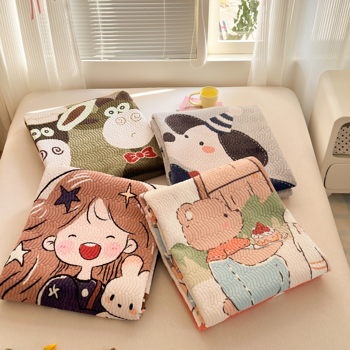 寐居家纺 2025新款牛奶绒数码大版单床盖 组合图仅供展示不可下单