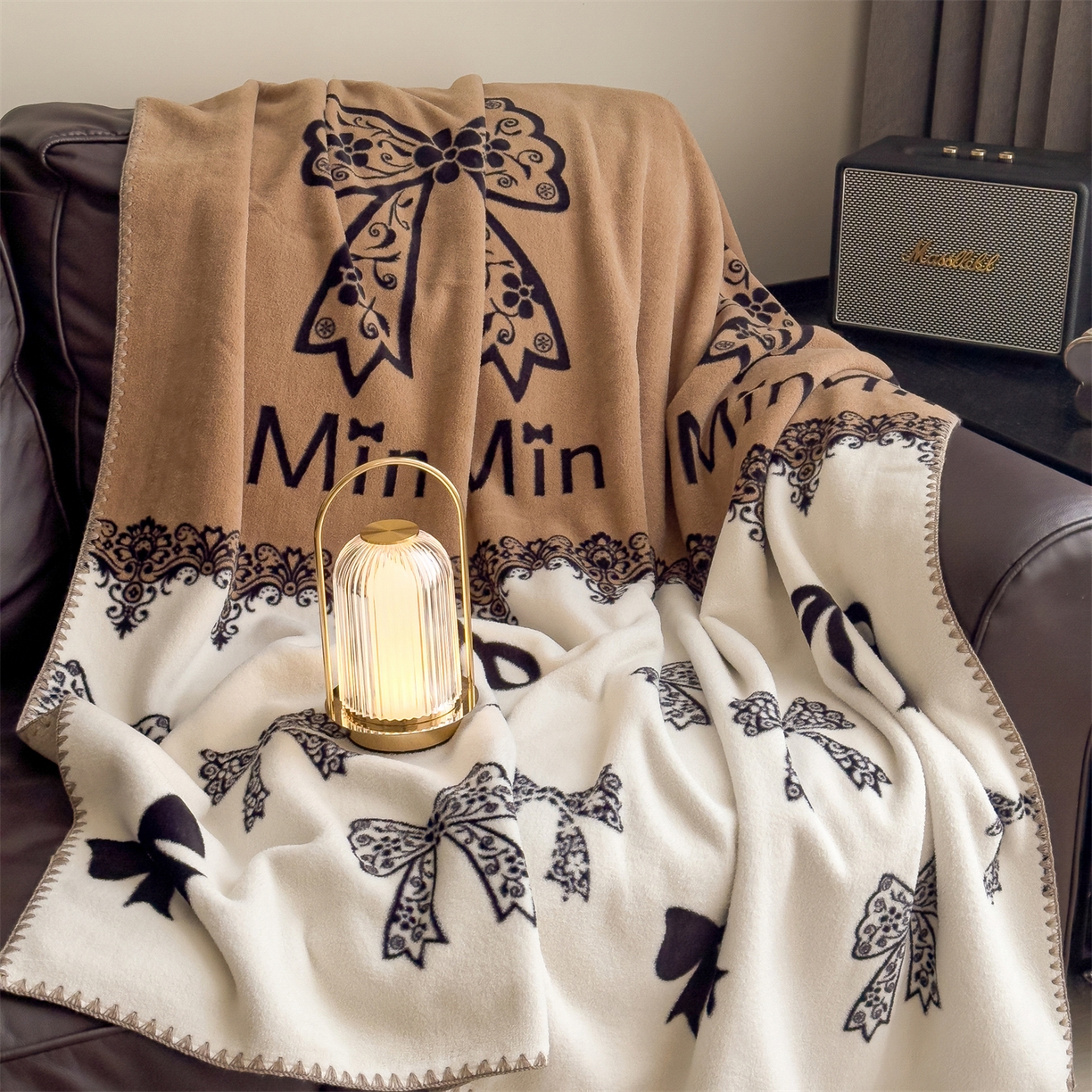 （总）慕木家纺 2025新款高克重印花仿羊绒双层毛毯毛毯毯子（可供跨境提供买家秀）