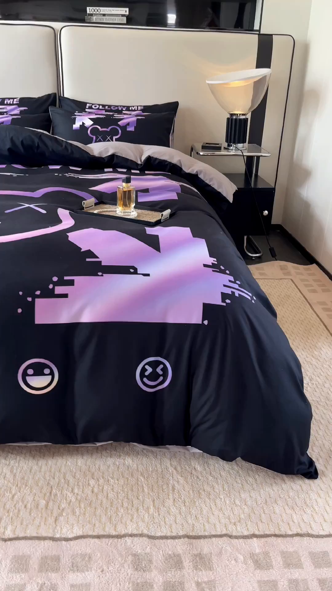 91家纺网 家纺一手货源 找家纺 色鬼布艺高端家居主号 2025新款直播热款网红款四季棉四件套 电击熊