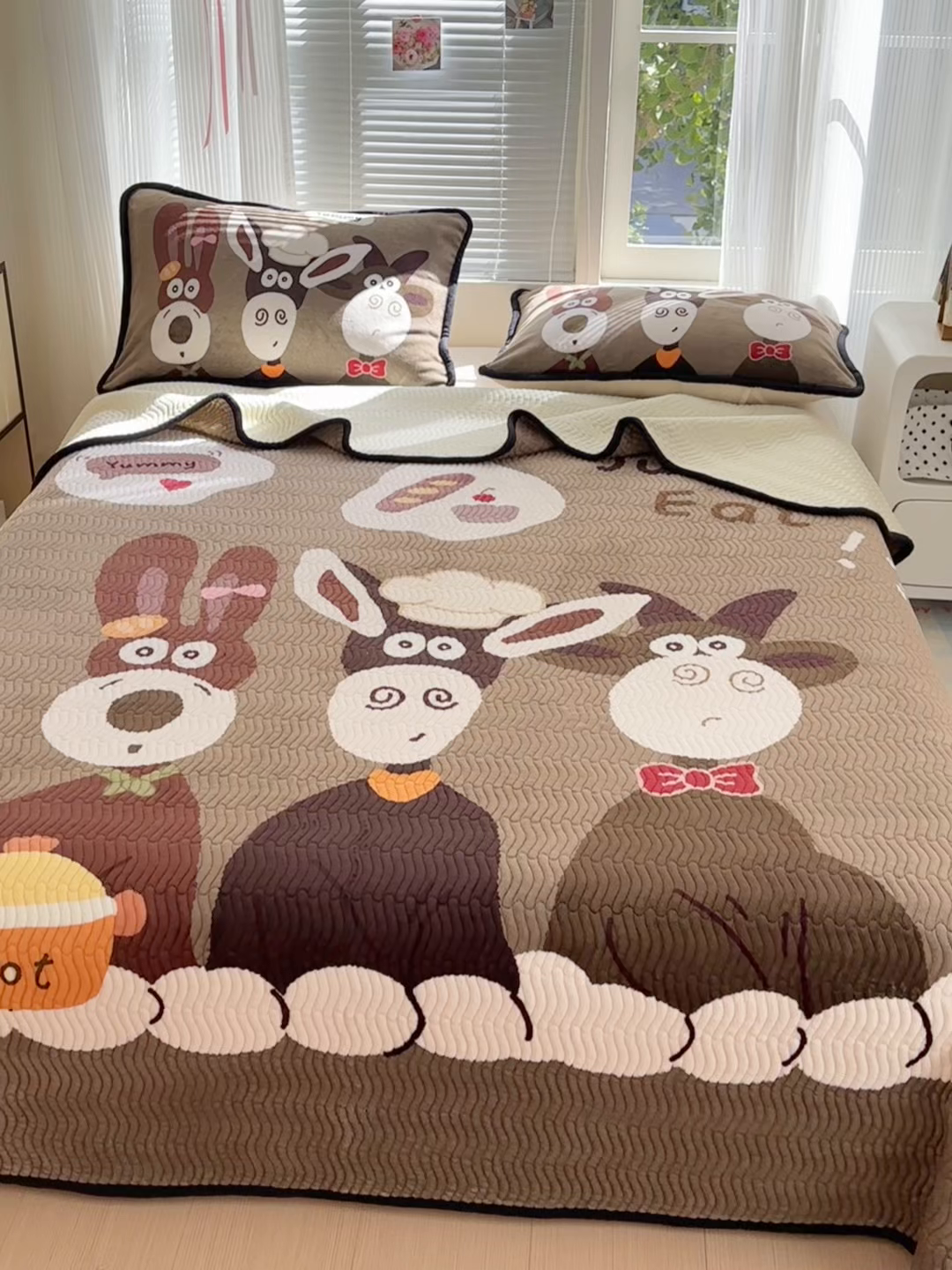 91家纺网 家纺一手货源 找家纺 （总）寐居家纺 2025新款牛奶绒数码大版单床盖