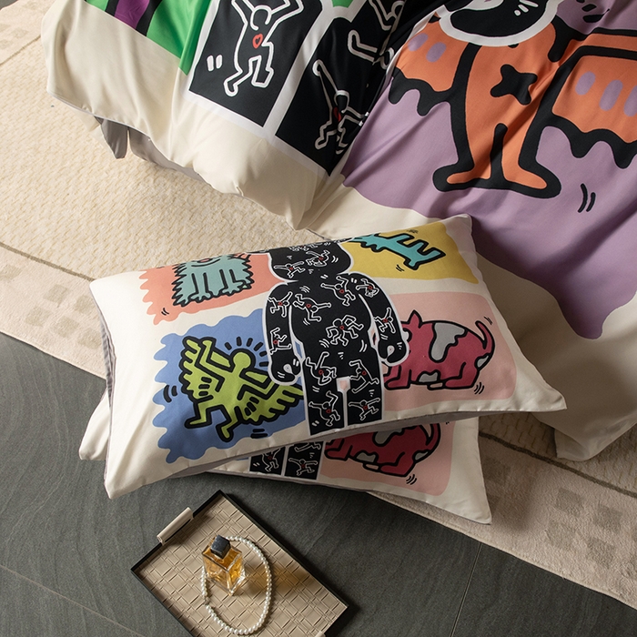 91家纺网 家纺一手货源 找家纺 色鬼布艺高端家居主号 2025新款直播热款网红款四季棉四件套 多巴胺